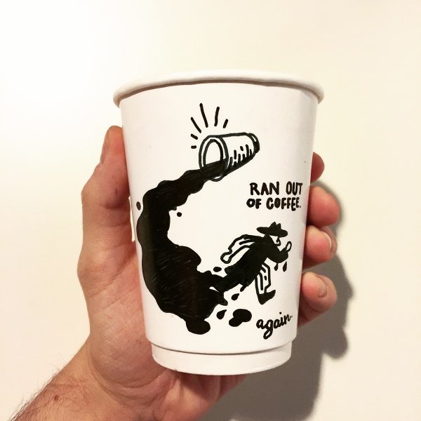 Рисунки на стаканчиках