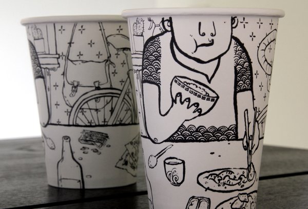 Разрисованные стаканчики для кофе