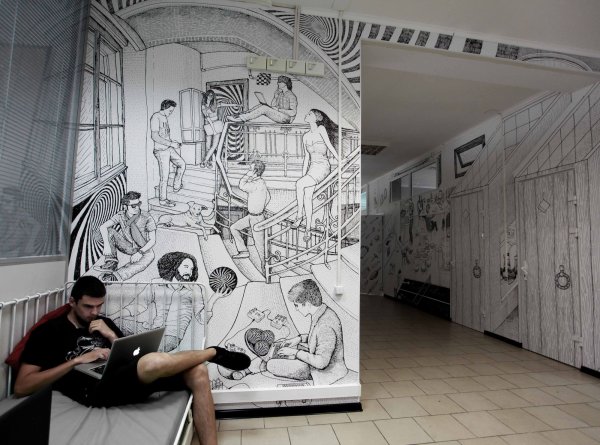 Роспись стен маркером