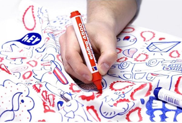 Маркер текстильный Edding 4500-01 термоуст.