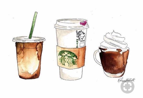 Стаканчик кофе скетч