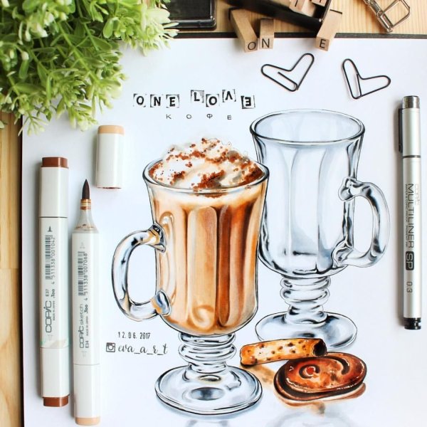 Кофе маркерами