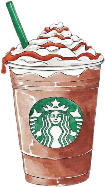 Кофе Старбакс акварелью