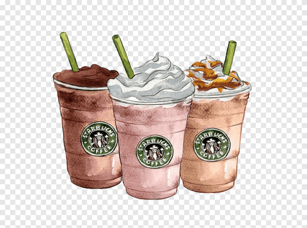 Кофе Старбакс акварелью