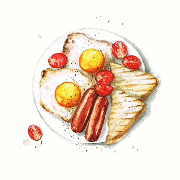 Красивые рисунки еды