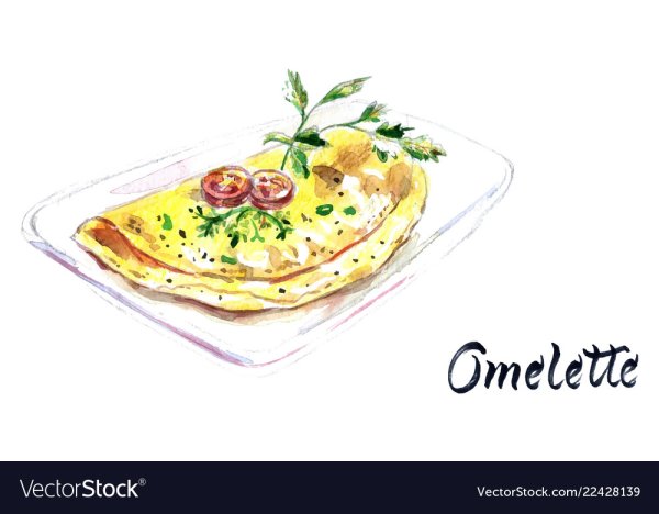 Омлет иллюстрация