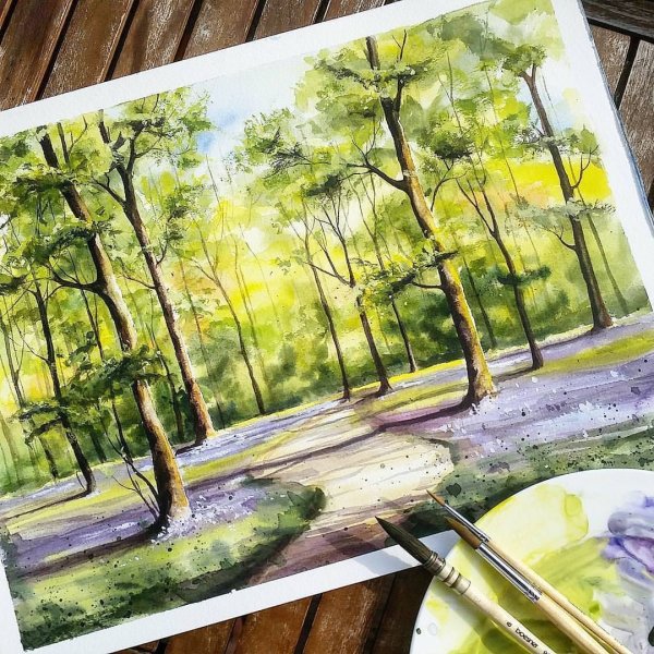 Пейзаж маркерами