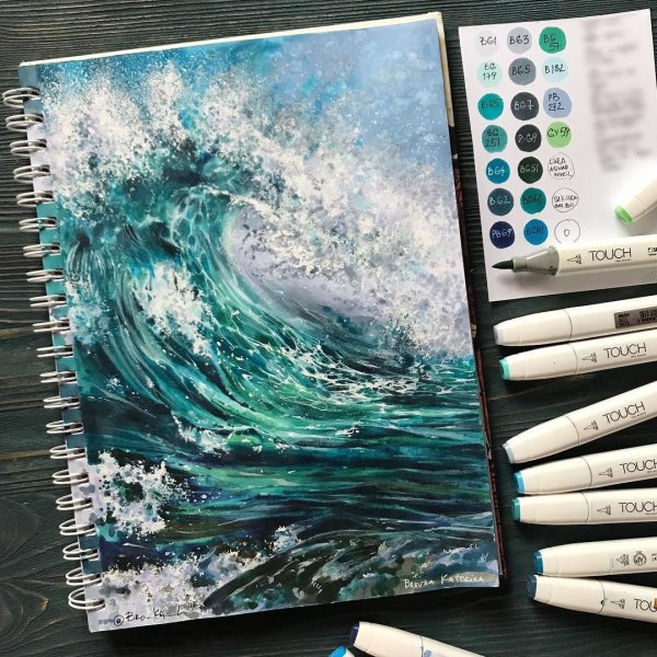 Лес маркерами