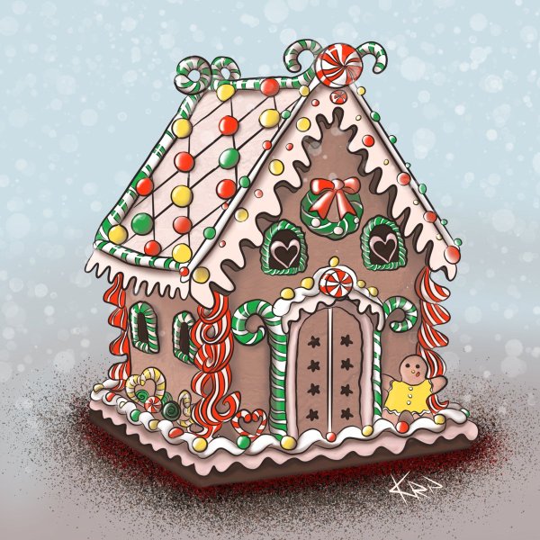 Пряничный домик арты