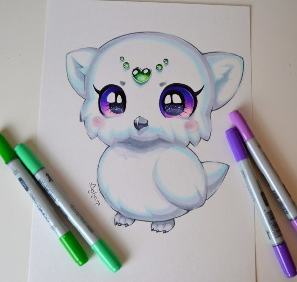 Рисунки маркерами Lighane животные