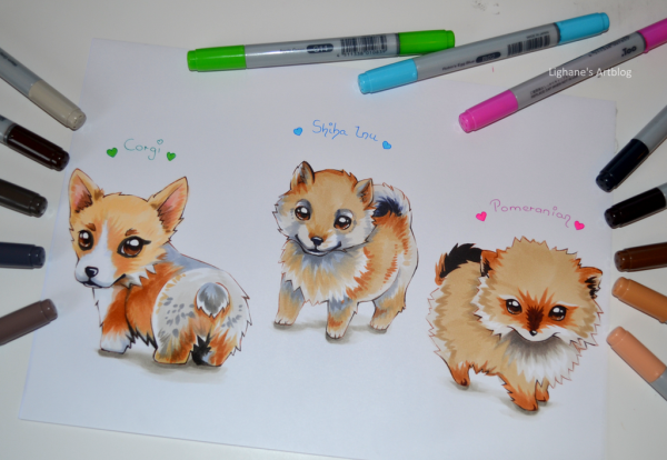 Рисунки Копик маркерами Lighane Лис