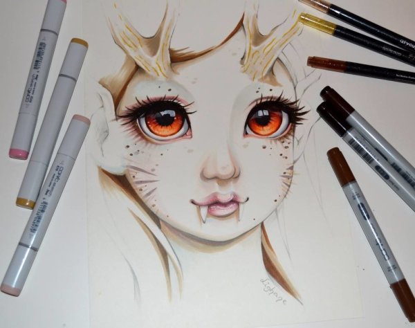 Милые рисунки фломастерами