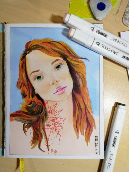 Скетчи маркерами