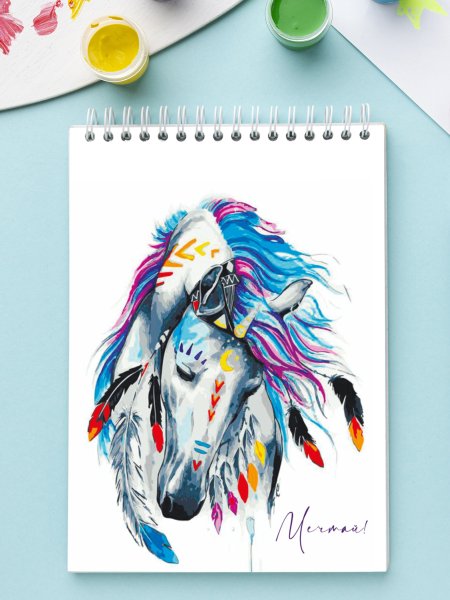 Тату лошадь акварель эскиз