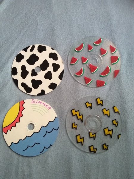 Диски Раскрашенные декор