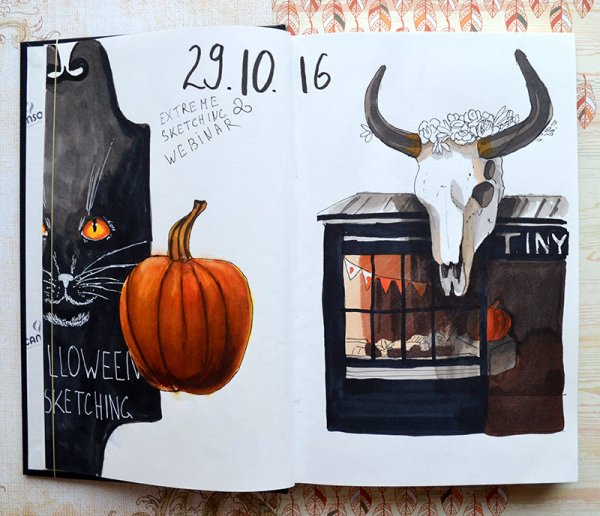 Рисунки маркерами идеи к Хэллоуину