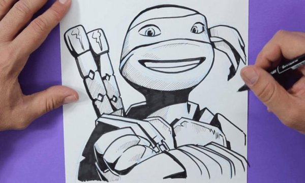 Рисунки маркерами ниндзя