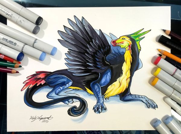 Животное маркерами