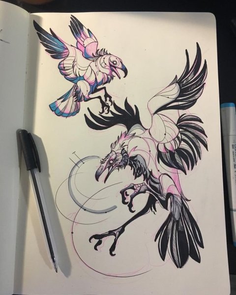 Рисунки фломастерами животные