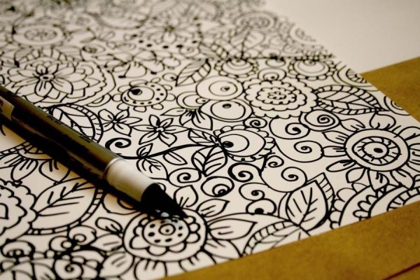 Красивые рисунки черной ручкой