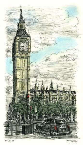 Лондон карандашом