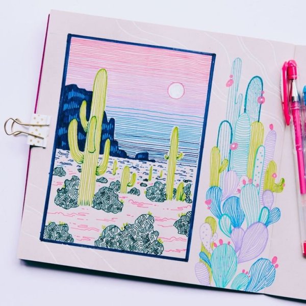 Скетчбук для рисования маркерами