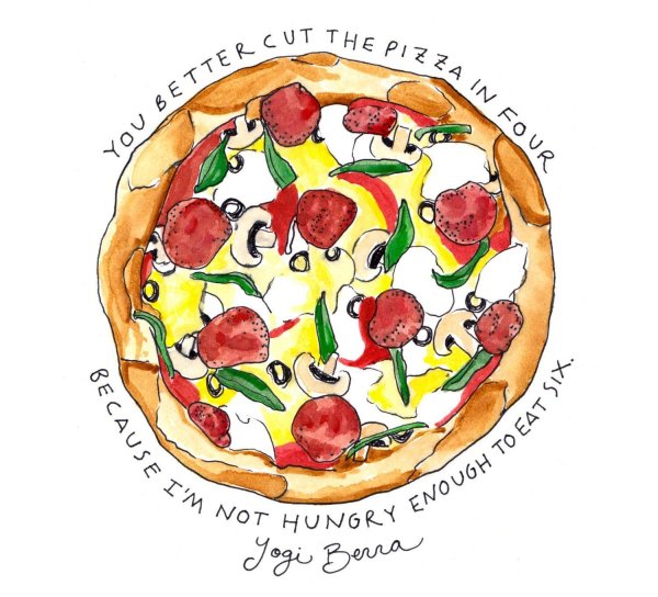 Пицца скетчинг маркерами