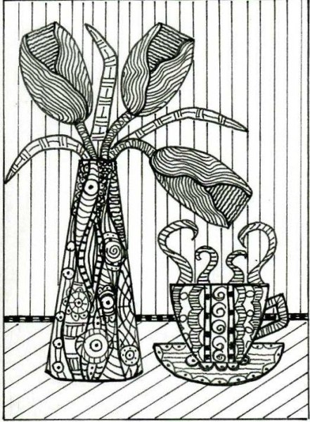 Зентангл натюрморт