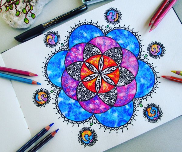 Арттерапия цветок Мандала