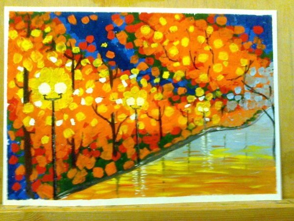 Осенние рисунки фломастерами