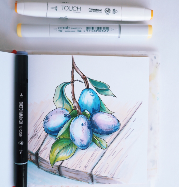 Рисунки маркерами