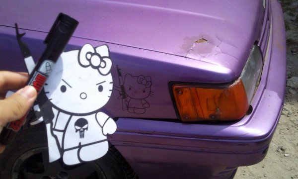 Рисунки на авто маркером