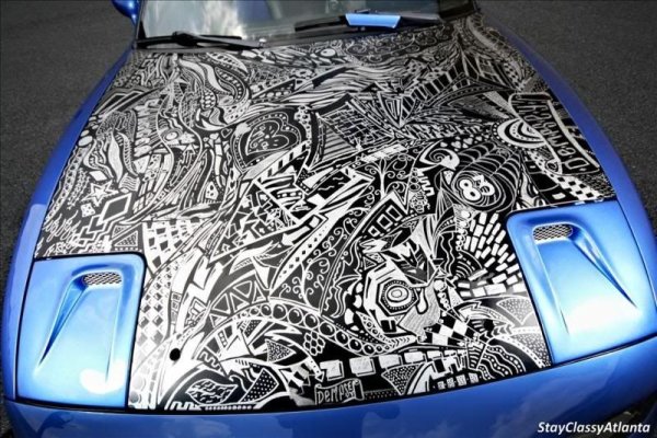 Рисунки на авто маркером