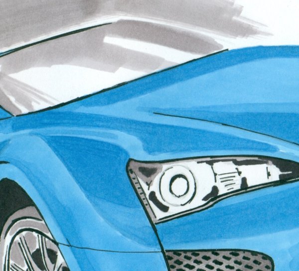 Машина фломастером