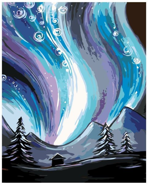 Правополушарное рисование Северное сияние