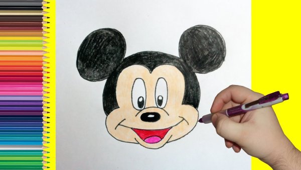 Как нарисовать Микки Мауса поэтапно для детей
