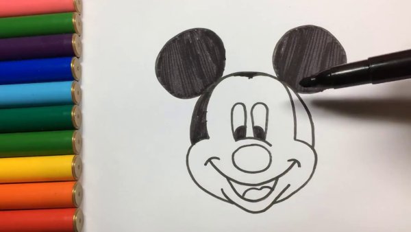 Рисунки микимауса фломастерами