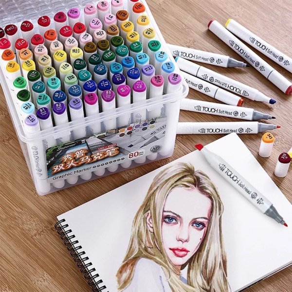 Пейзаж фломастерами