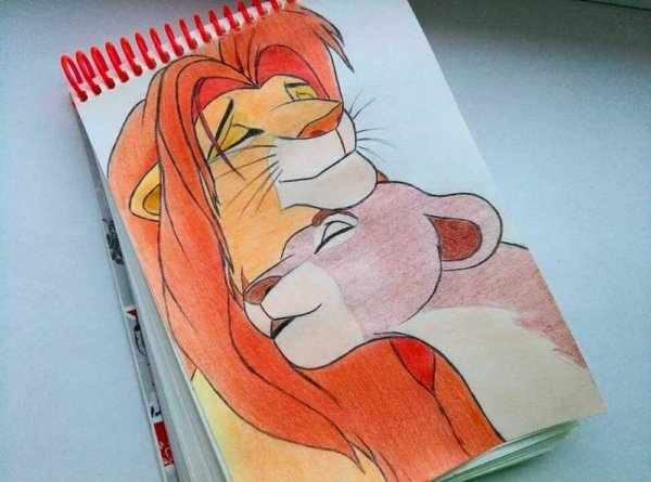 Рисунки карандашом цветные мультяшные