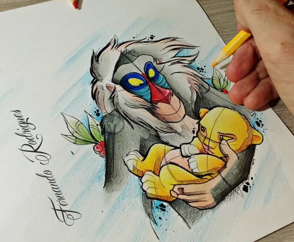 Король Лев эскиз