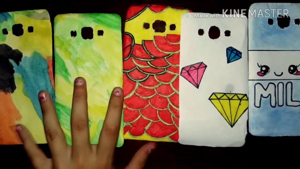 Самодельные рисунки на чехлах