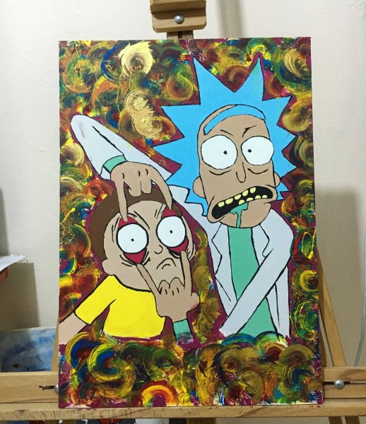 Рик и Морти арт для холста