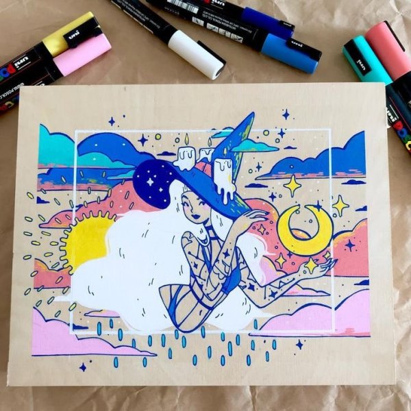 Скетчбук для рисования маркерами