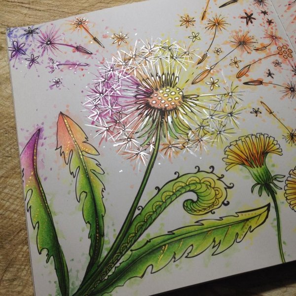 Одуванчик фломастером