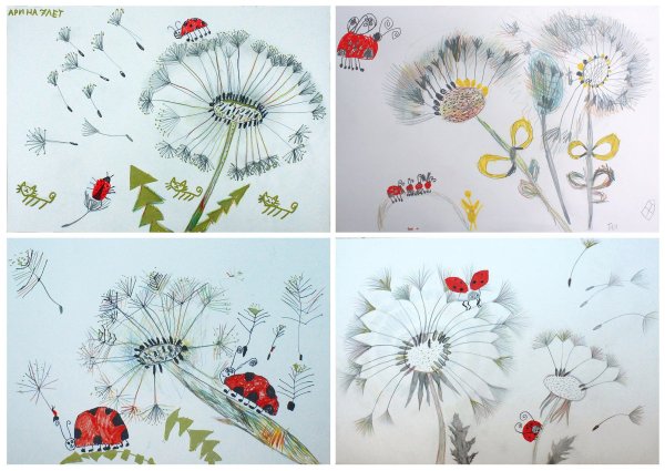 Студия рисование с детьми одуванчики