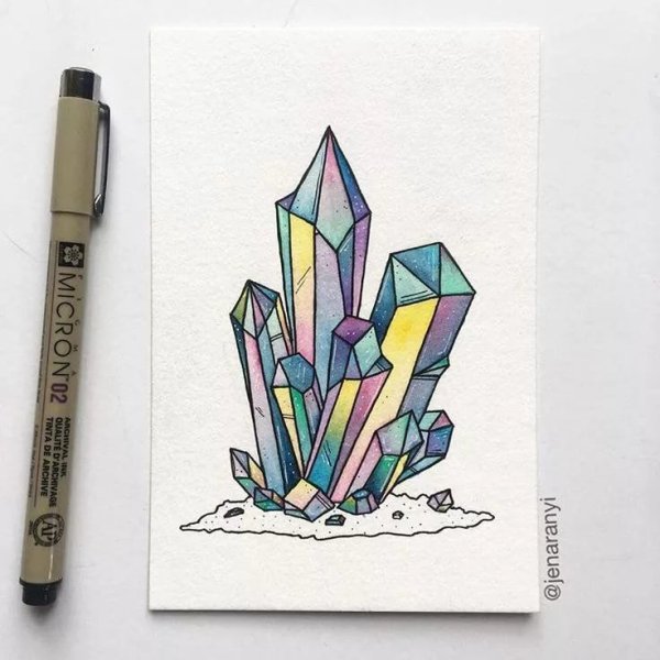 Скетчбук Кристаллы