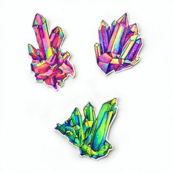 Кристалл маркерами