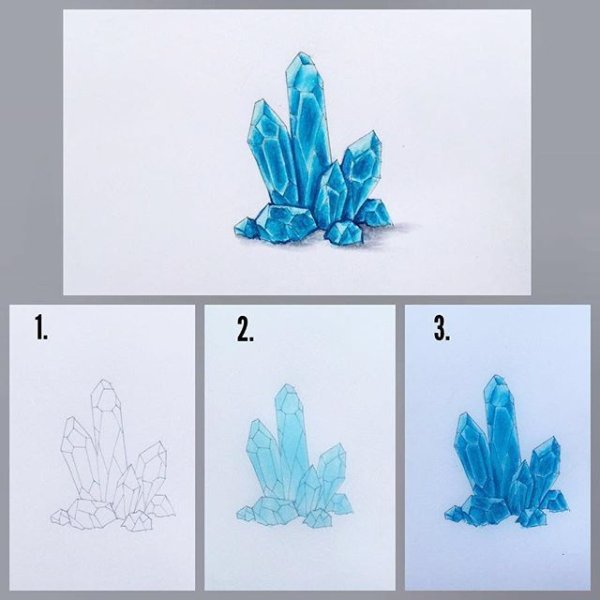 Кристалл маркерами