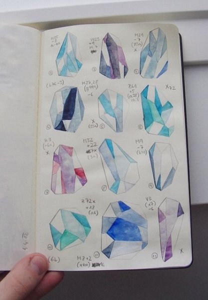 Скетчбук Кристаллы