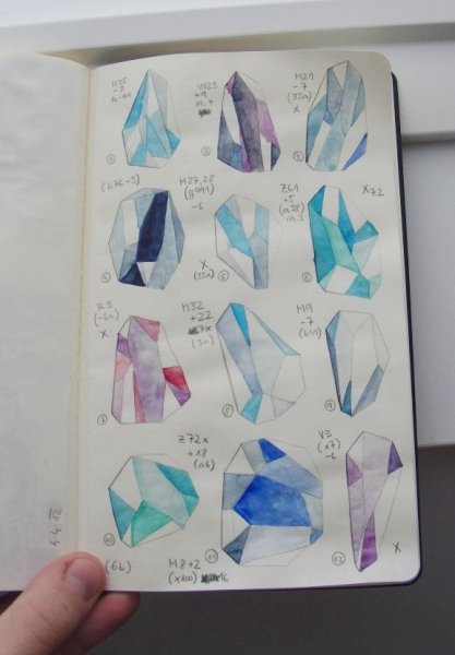 Скетчбук Кристаллы